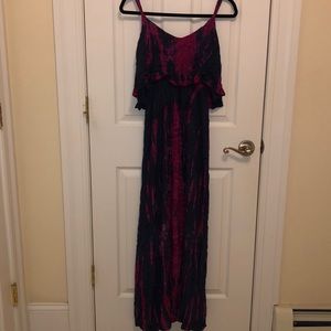 Beautiful tyedye maxi dress with adjustable straps